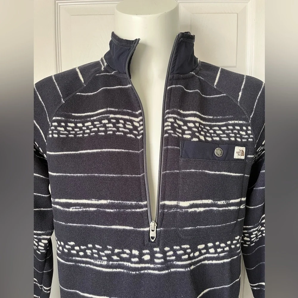 Mens The North Face Printed Gordon Lyons Quarter Zip Fleece Pullover Medium - Picture 9 of 13